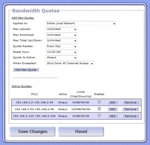 quotas Gargoyle Router Quota rules